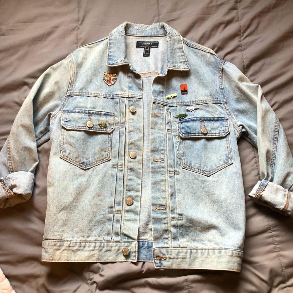 Forever 21 oversized jean jacket